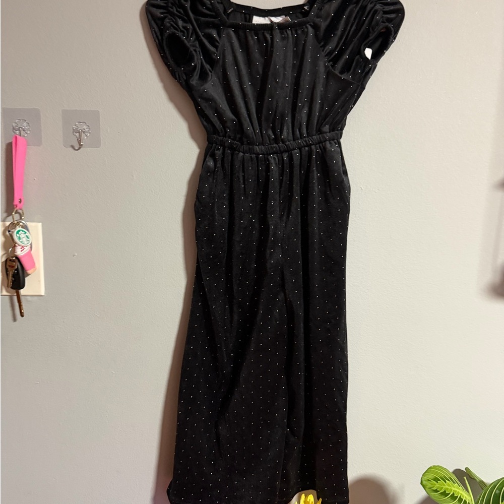 Tahari Black Dress with White Dots